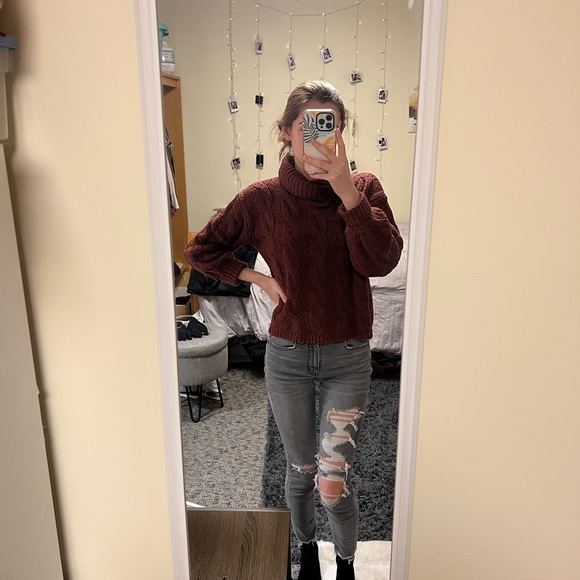 American Eagle super high rise jegging size 00 regular grey distressed style - Picture 4 of 13